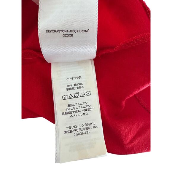 Polo Ralph Lauren T Red XL Pony Logo Preowned Excellent Condition Men’s XL - Picture 7 of 8